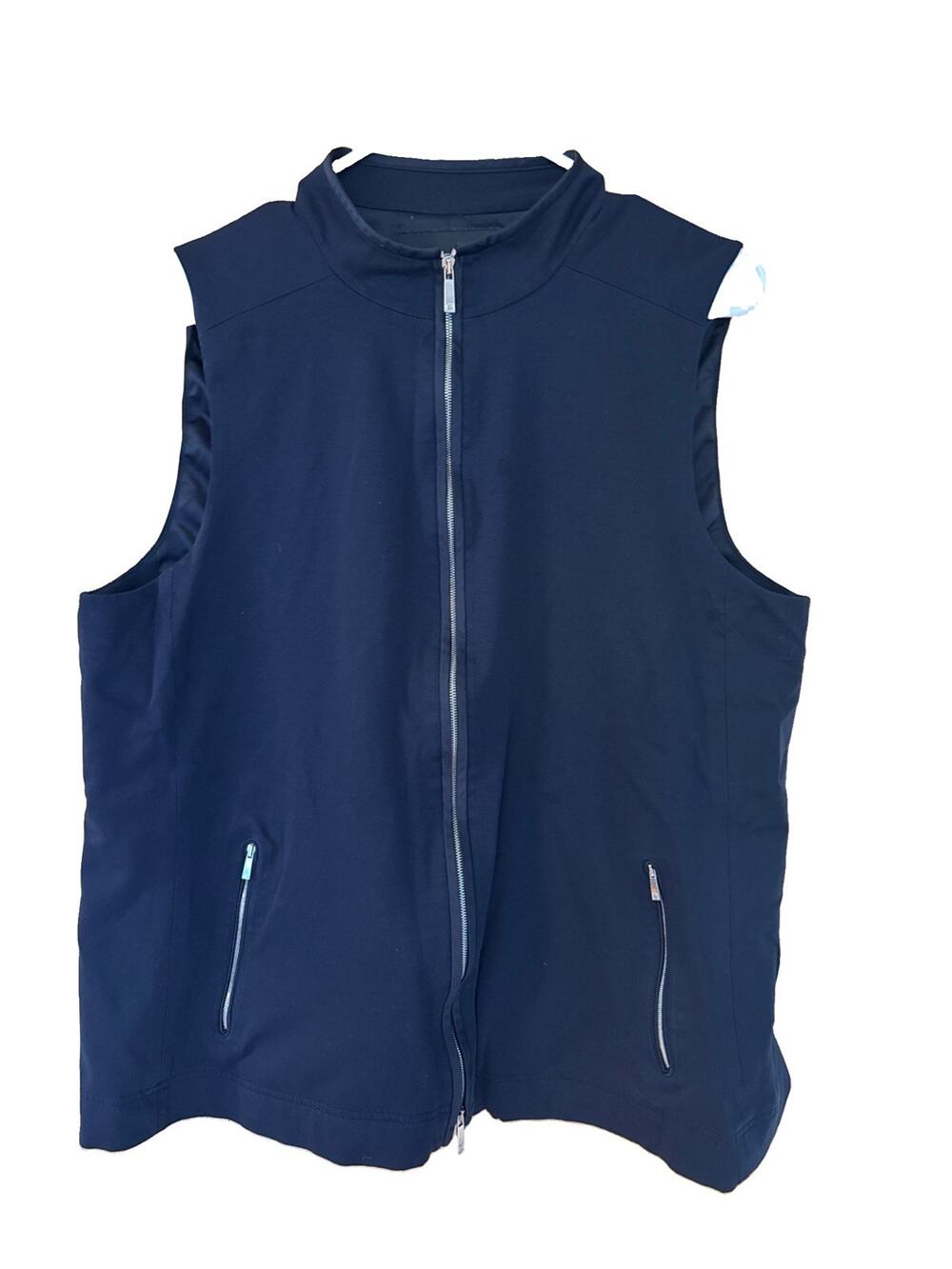 Lafayette 148 New York Women’s Navy Blue Vest Full Zip in Size Large